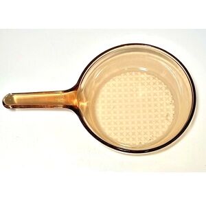 Vintage 80s Corning Pyrex Visions Amber 7” Skillet Made in France